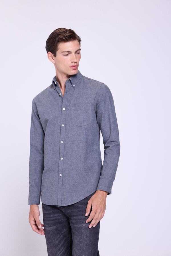 Milano Camisa Comfort Fit Gris Oscuro
