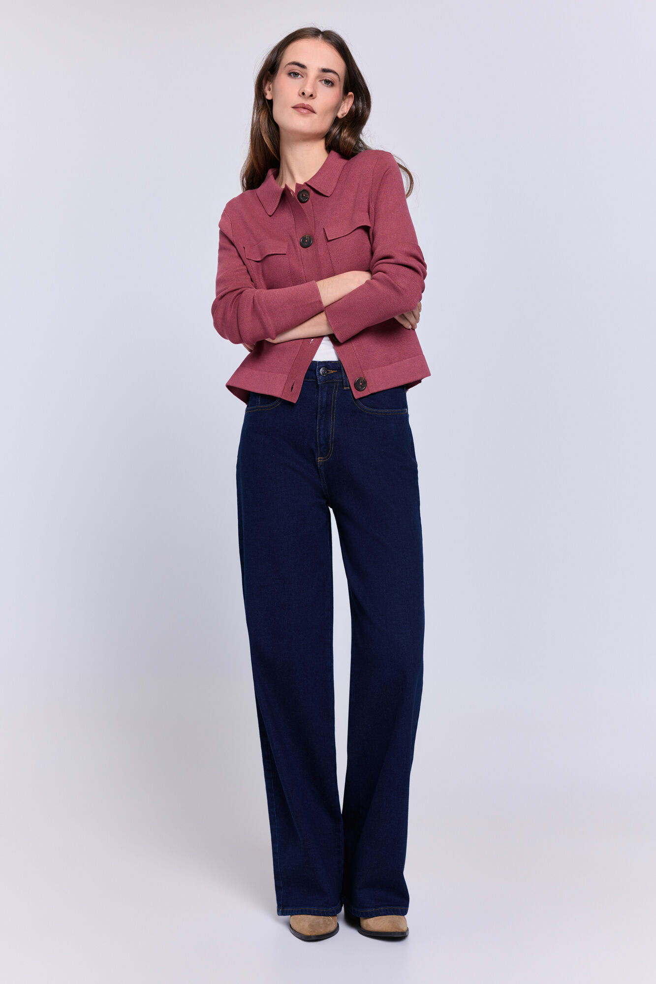 Milano Cardigan grueso con bolsillos