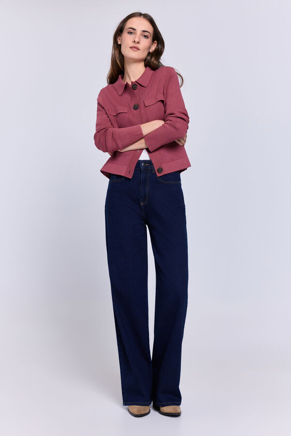 Milano Cardigan grueso con bolsillos Coral