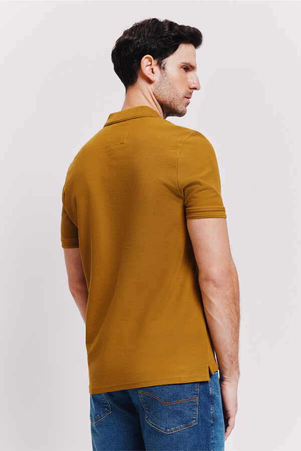 Milano Polo manga curta Areia