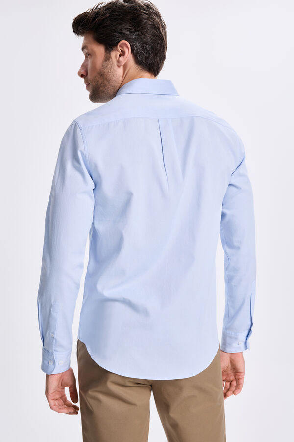 Milano Camisa Twill Lisa Azul