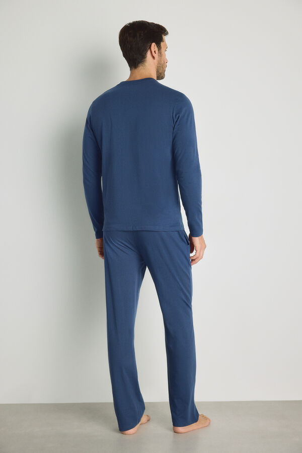 Milano Pijama de malha Azul