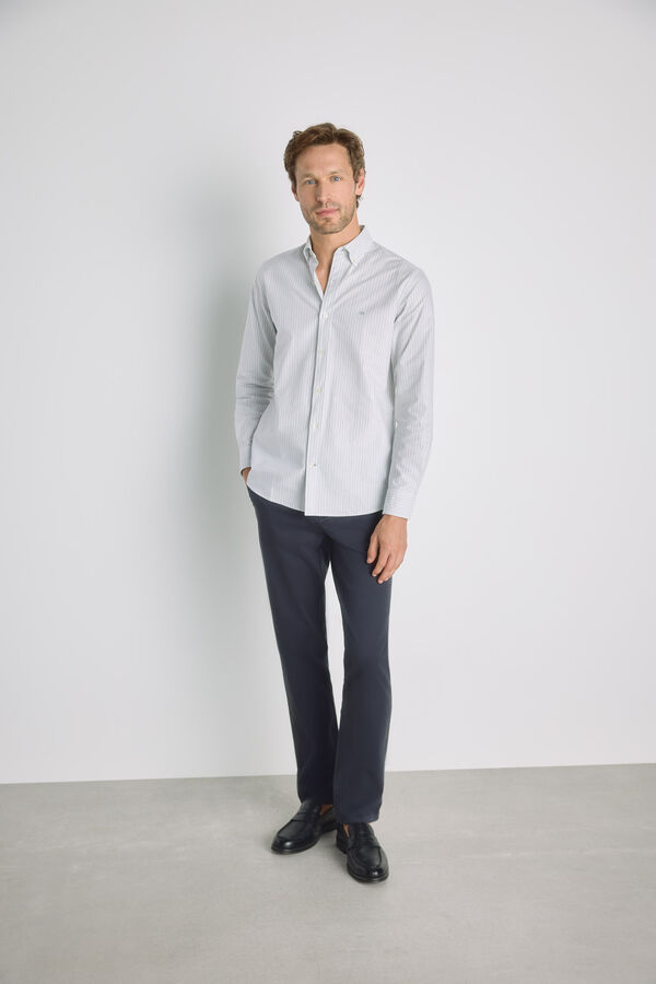 Pedro del Hierro Camisa rayas manga larga Marengo