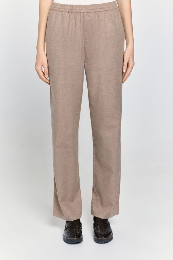 Milano Pantalón franela Beige/Camel