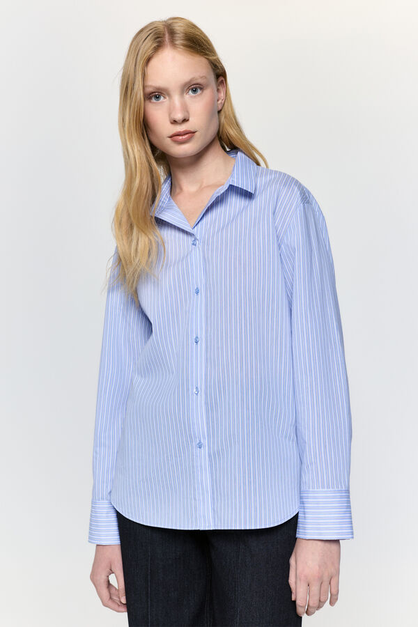 Milano Camisa fluida rayas Azul