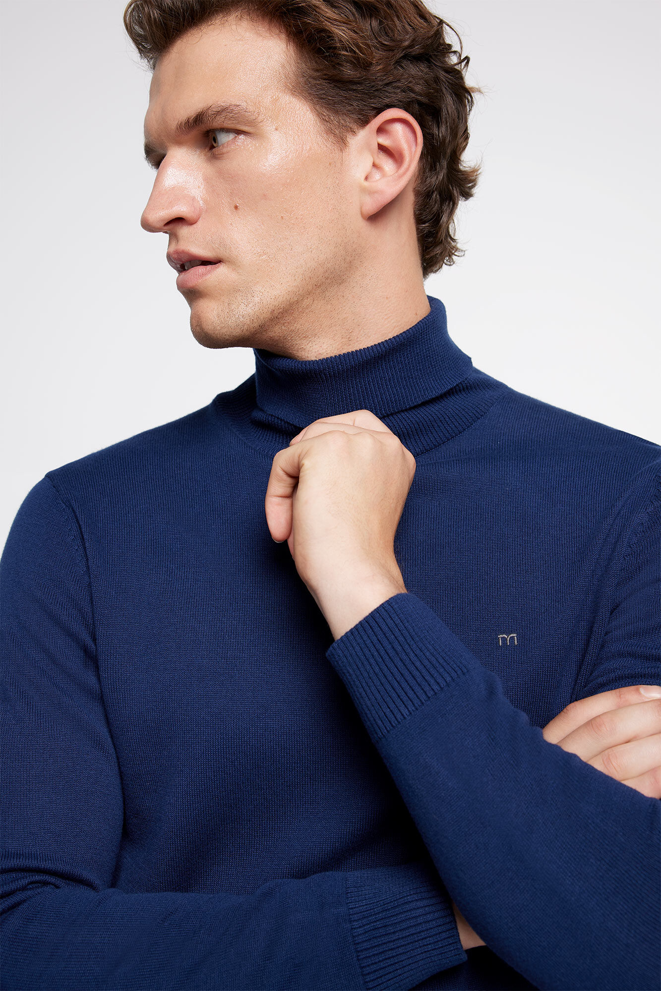 Milano Camisola de gola alta em algod&atilde;o