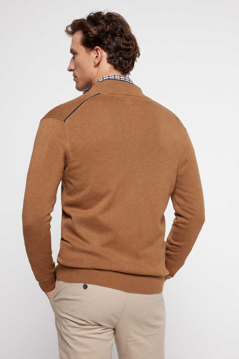 Fifty Outlet Cardigan PDH con cremallera beige