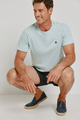 Springfield T-shirt de manga curta Estampado azul