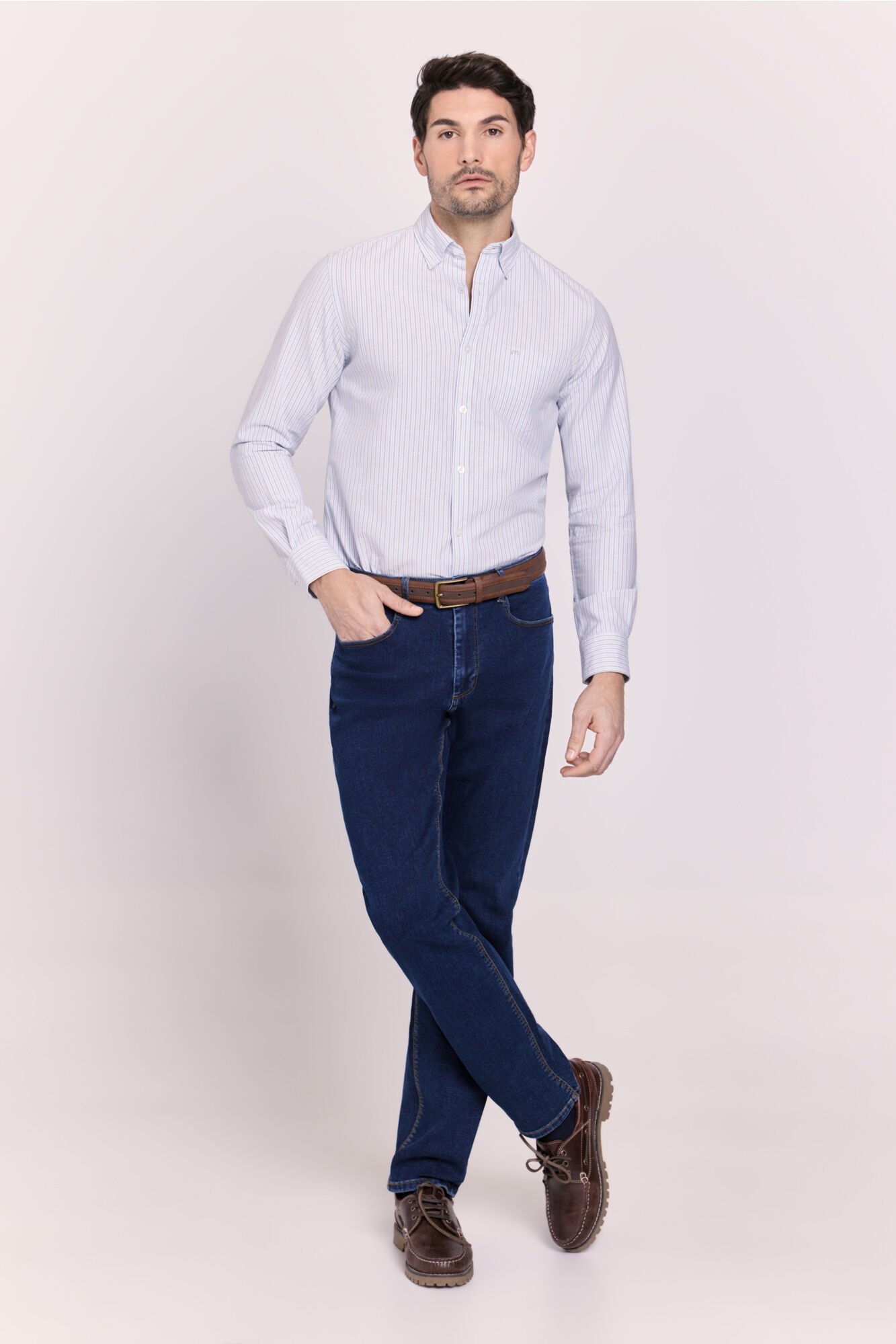 Milano Camisa de manga comprida &agrave;s riscas