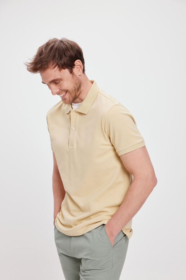 Milano Polo B&aacute;sico Piqu&eacute;&nbsp; Kaki Claro