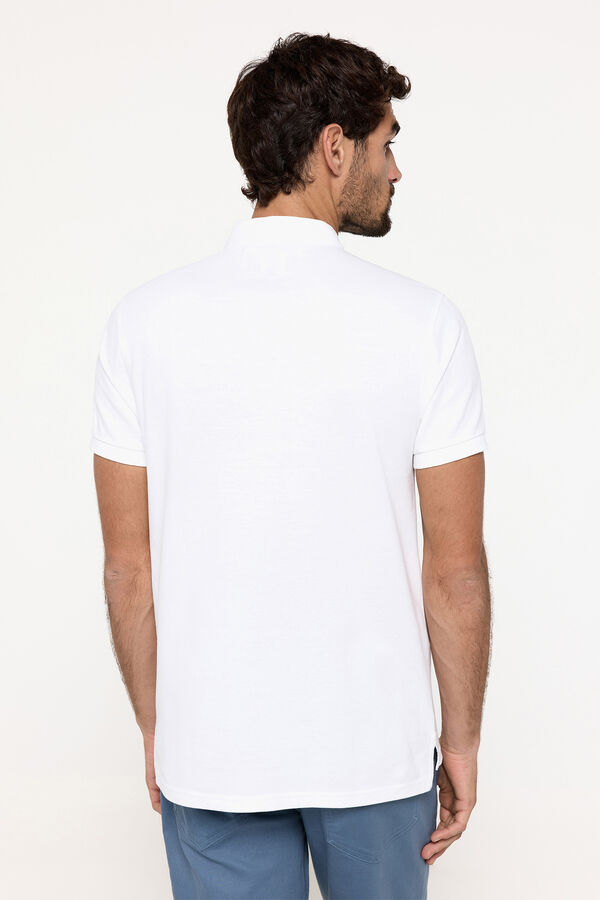 Fifty Outlet Polo piqué gola mao Branco