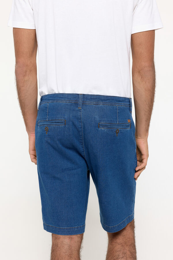 Milano Bermuda denim de algod&atilde;o Azul