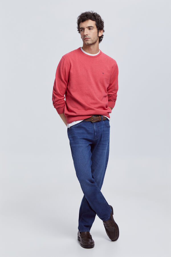 Milano Jersey Patch Cuello Caja Rosa