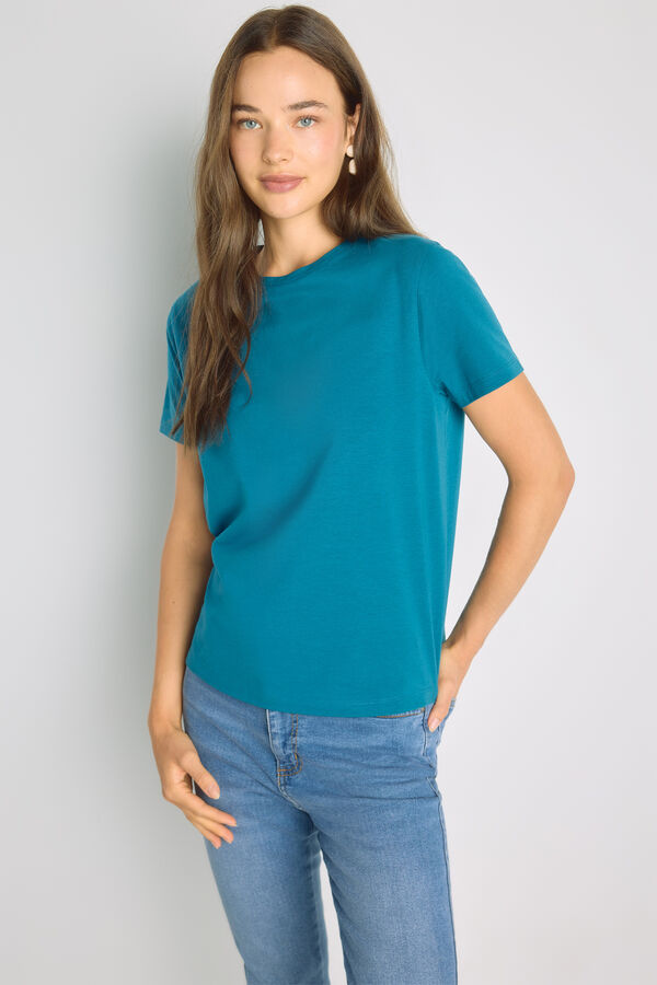 Milano T-shirt de manga curta Azul turquesa
