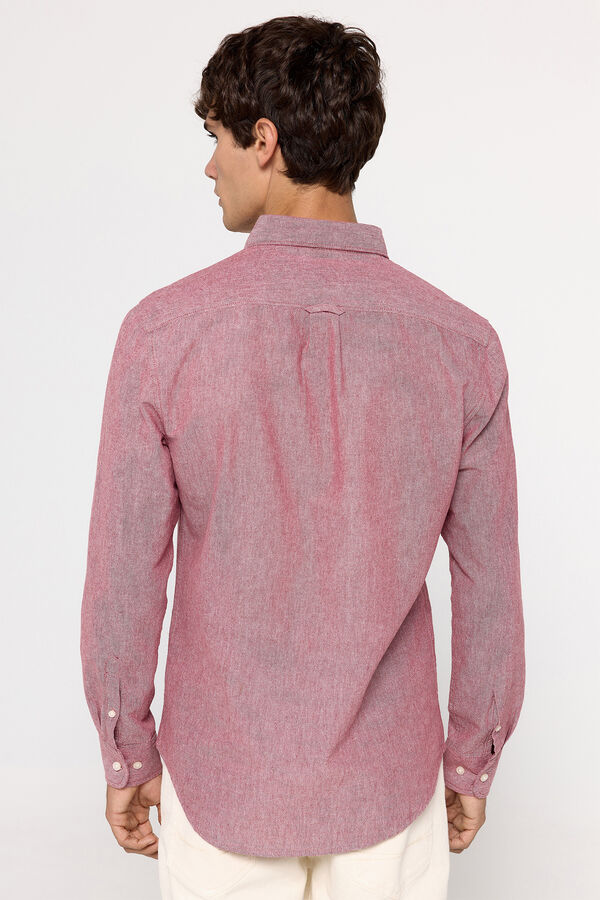 Milano Camisa oxford lisa Vermelho