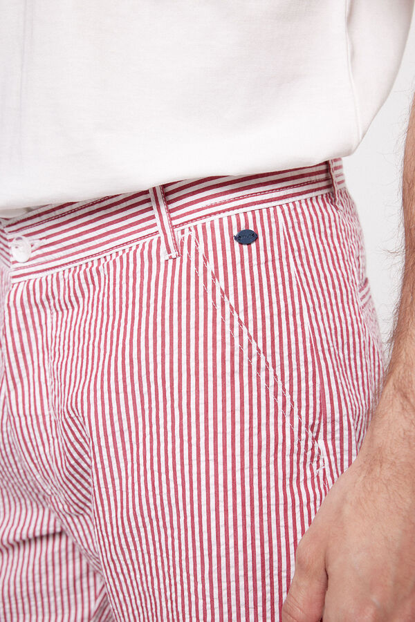 Milano Bermudas Borracha Algod&atilde;o Bordeaux