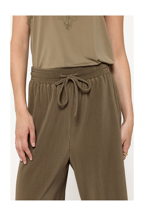 Milano Cal&ccedil;as Plissadas C&aacute;qui escuro