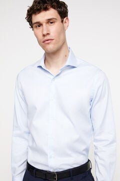 Fifty Outlet Camisa Microestructura Vestir. Azul
