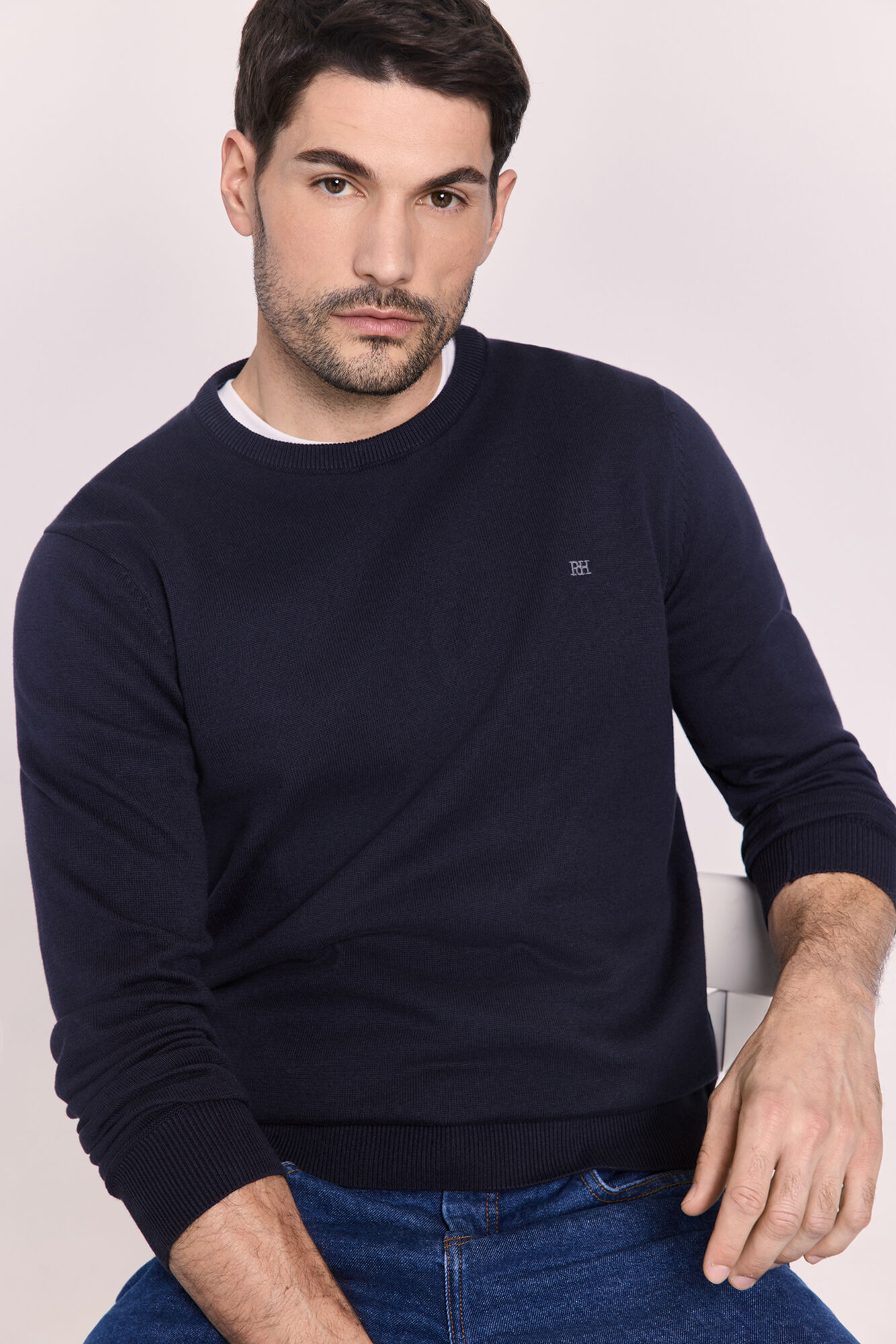 Pedro del Hierro Camisola b&aacute;sica gola caixa