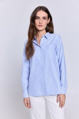 Milano Camisa oxford riscas Azul