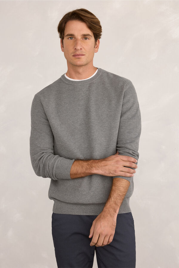 Milano Jersey Básico Nido Abeja Gris Oscuro