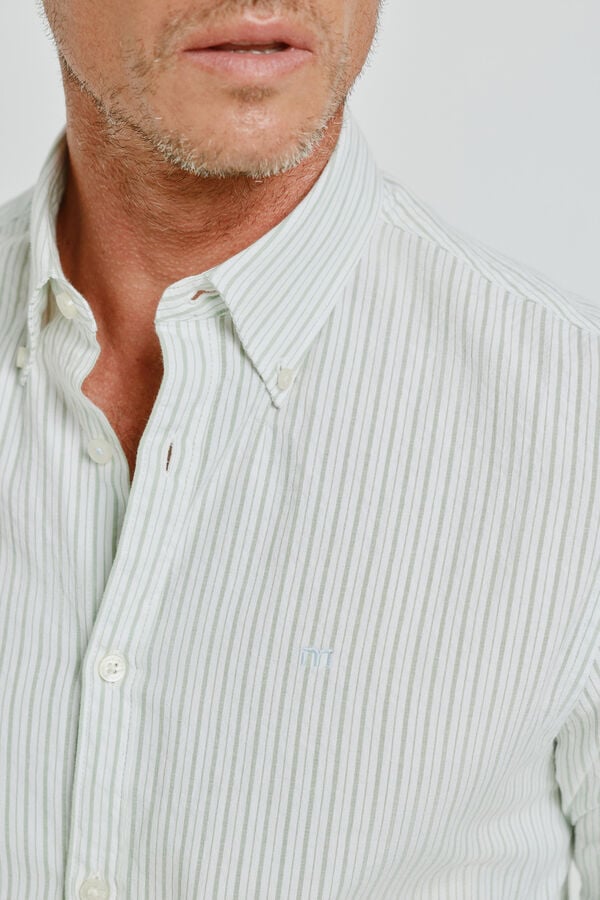 Milano Camisa rayas manga larga Verde