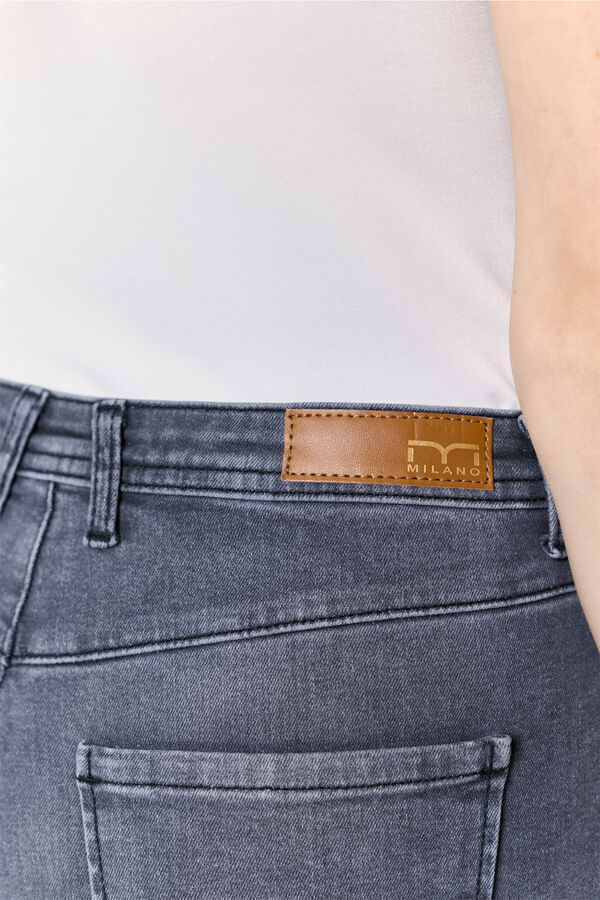 Milano Jeans regular fit tiro alto Gris
