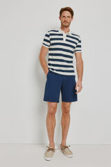 Milano Polo rayas manga corta Navy