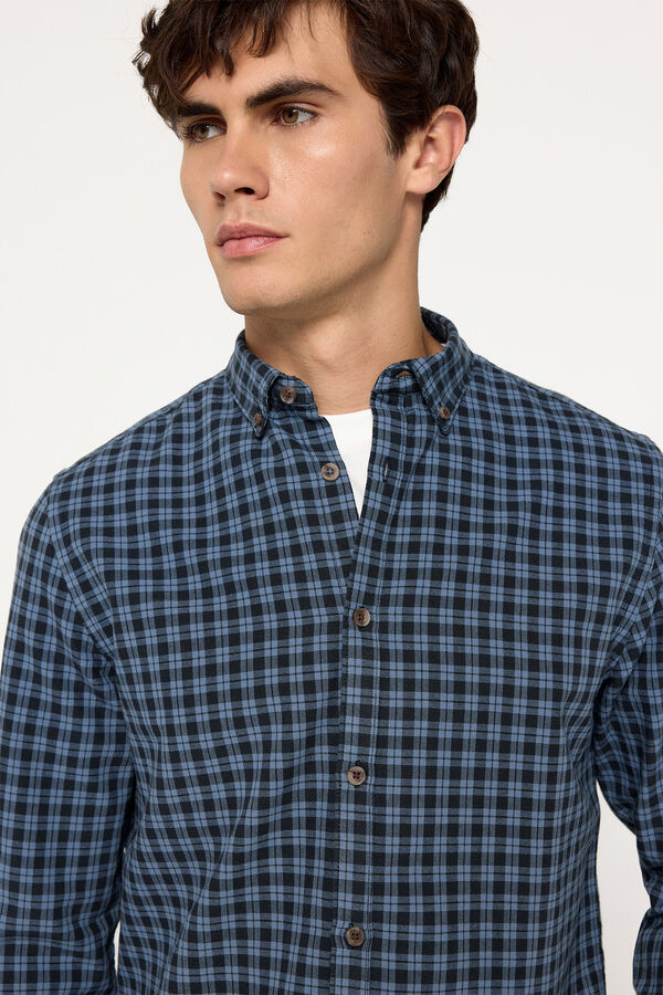 Milano Camisa Oxford Cuadros Azul