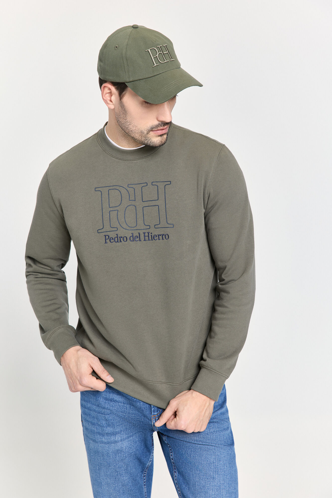 Pedro del Hierro Sudadera cuello redondo con logo