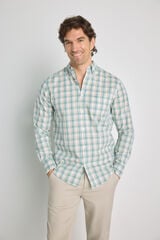 Milano Camisa cuadros manga larga Azul