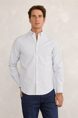 Milano Camisa Sport Rayas Azul turquesa