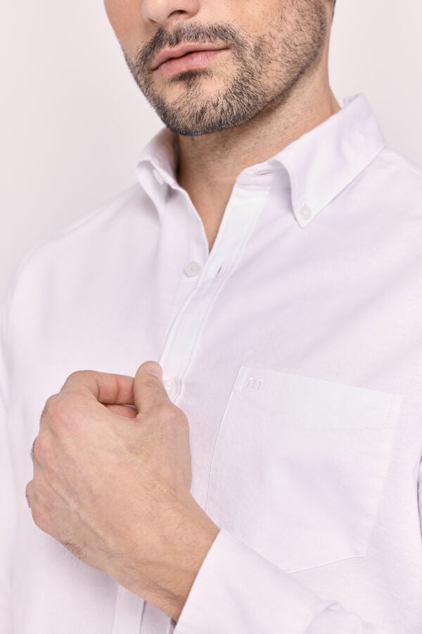 Milano Camisa lisa manga comprida Branco