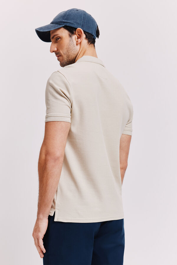 Milano Polo manga curta Cinza claro