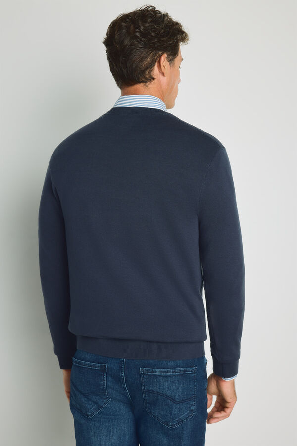 Milano Jersey cuello caja Navy