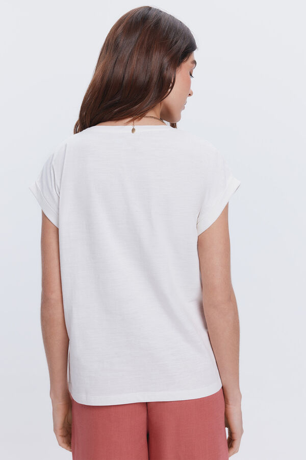 Milano Camiseta manga com estampa frontal Multicolor