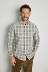 Milano Camisa cuadros manga larga Gris Claro
