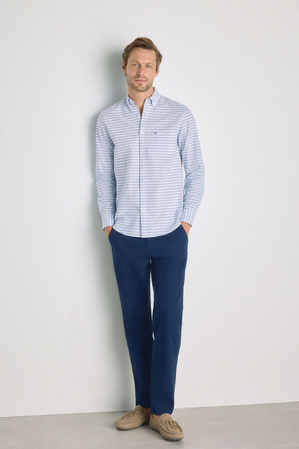 Milano Camisa cuadros manga larga Navy