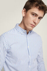 Fifty Outlet Camisa Oxford Rayas Azul marino
