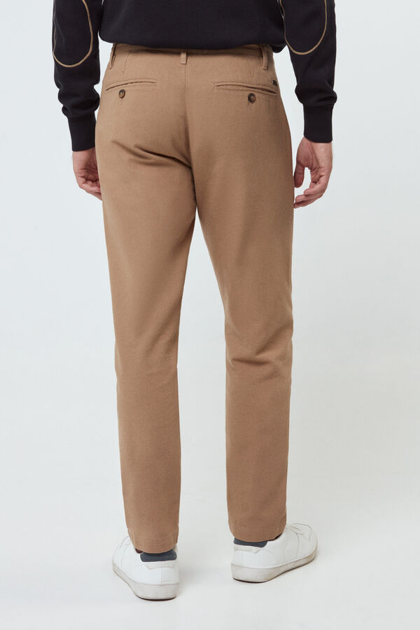 Fifty Outlet Pantalón Chino Goma Beige