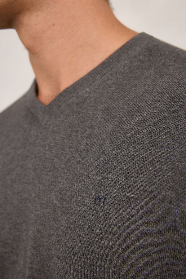 Milano Jersey Básico Pico Gris Oscuro