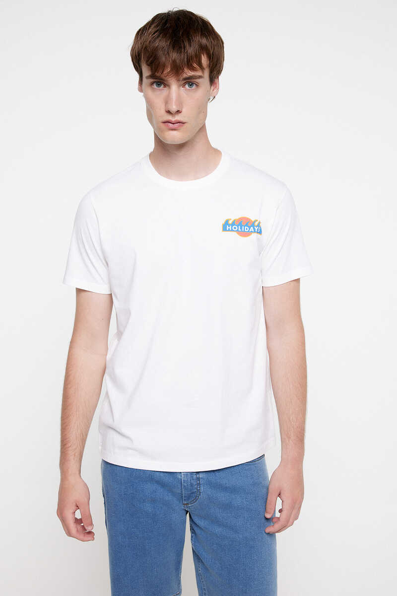 Fifty Outlet Camiseta Algodón Estampada. white