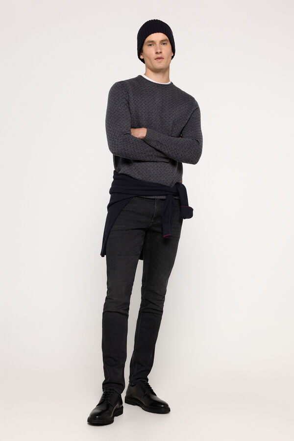 Milano Camisola jacquard Cinza medio