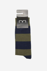 Milano Meias riscas meia da panturrilha Marinho
