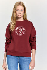 Milano Sweatshirt estampado Bordeaux