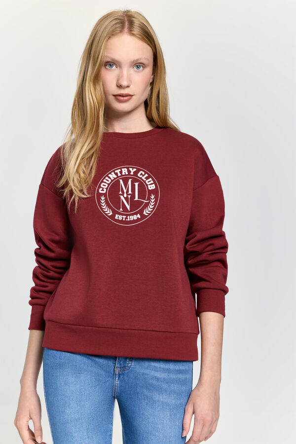 Milano Sweatshirt estampado Bordeaux