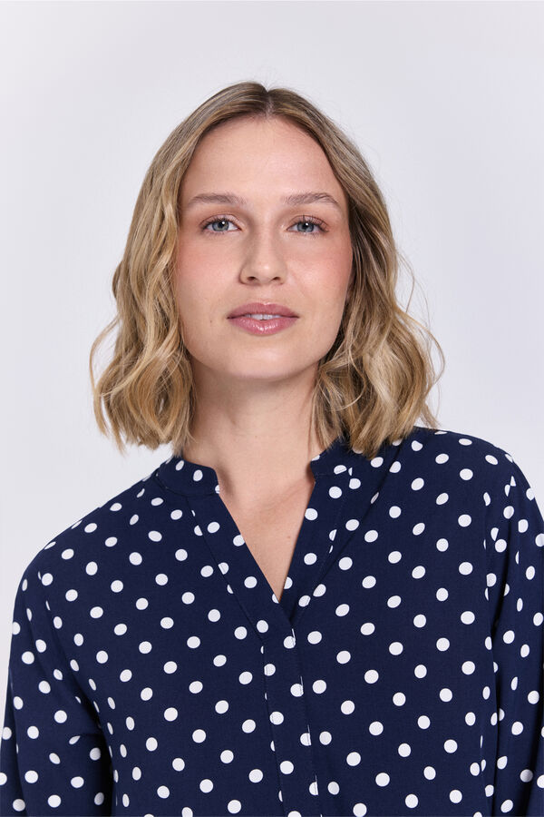 Milano Blusa florescente Estampado azul