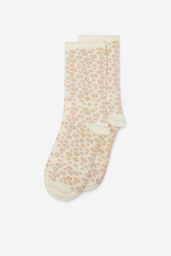 Milano Calcetines estampado Beige