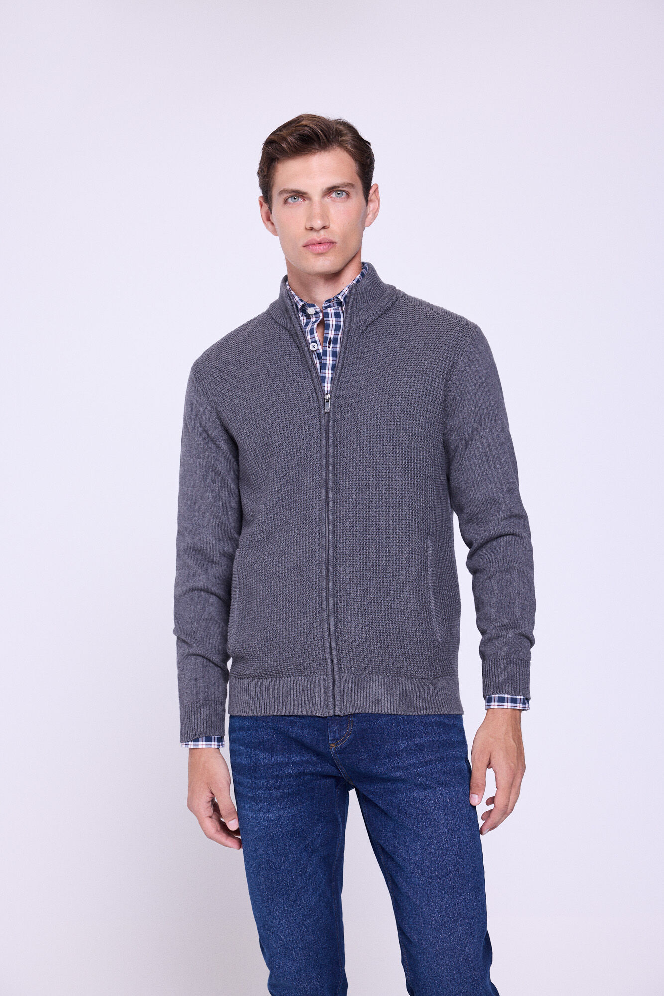 Milano Casaco de algod&atilde;o com fecho