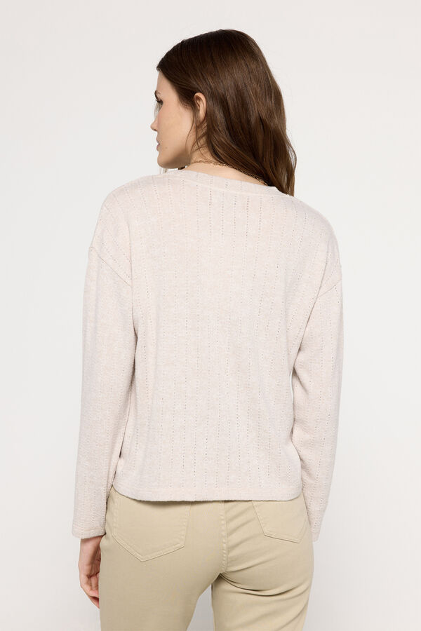 Milano Camisola pointelle de soft touch Bege